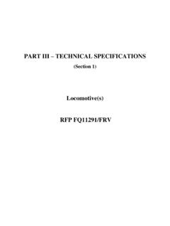 PART III TECHNICAL SPECIFICATIONS