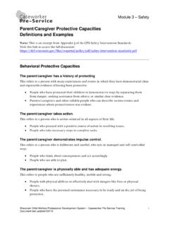 Parent/Caregiver Protective Capacities Definitions and ...