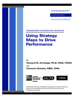 Using Strategy Mapping to Drive Performance - CIMA
