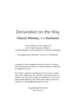 Declaration on the Way - ELCA Resource Repository
