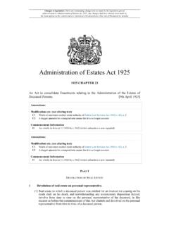 Administration of Estates Act 1925 - TRUSTS