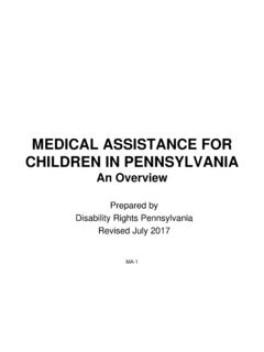 MEDICAL ASSISTANCE FOR CHILDREN IN PENNSYLVANIA