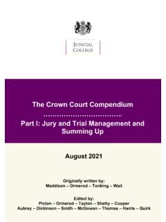 The Crown Court Compendium Part I (August 2021)
