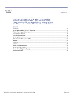 Cisco Services Q&amp;A for Customers Legacy IronPort Appliance ...
