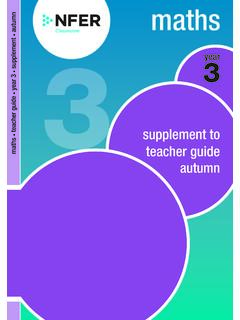 Maths Teacher Guide Year 3 Supplement - Autumn