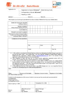Application for M-Connect - Bank of Baroda, …