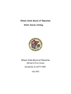 State Course Catalog - Illinois State Board of Education