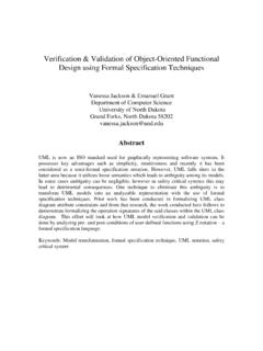 Verification &amp; Validation of Object-Oriented …