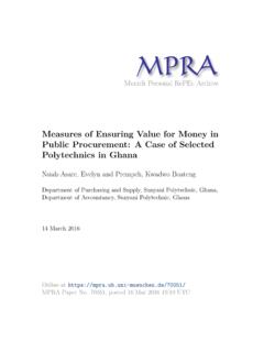 ENSURING VALUE FOR MONEY - LMU
