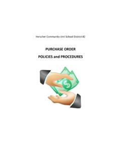 PURCHASE ORDER POLICIES and PROCEDURES