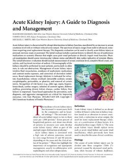 Acute Kidney Injury: A Guide to Diagnosis and Management