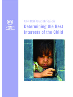 UNHCR Guidelines on Determining the Best Interests of the ...
