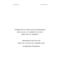 NARRATIVE OF THE LIFE OF FREDERICK DOUGLASS, AN …