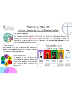 Academic Year 2021 / 2022 Liturgical Calendar for Church ...