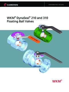 WKM&#174; DynaSeal&#174; 210 and 310 Floating Ball Valves