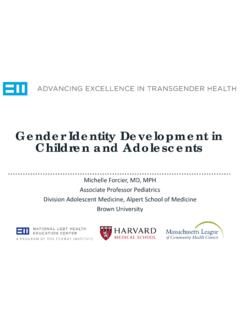 Gender Identity Development in Children and Adolescents