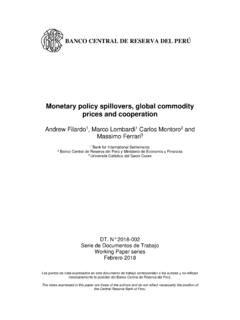 Monetary policy spillovers, global commodity …