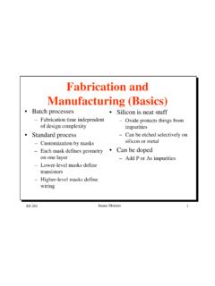 Fabrication and Manufacturing (Basics)