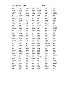 Dolch words-4th Grade Name - Denton ISD