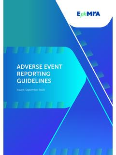 ADVERSE EVENT REPORTING GUIDELINES - EphMRA