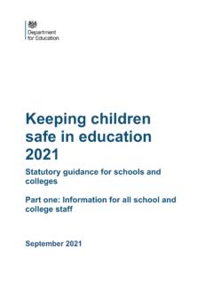 Keeping children safe in education 2021 (part one only)