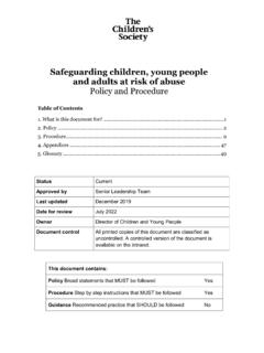 Safeguarding Children Young People and Vulnerable Adults ...