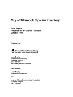 Tillamook Riparian Inventory - ODFW