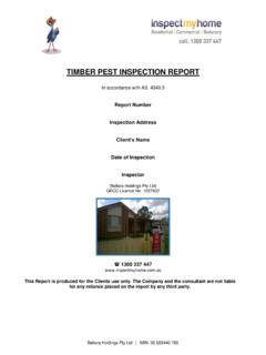 PEST INSPECTION REPORT
