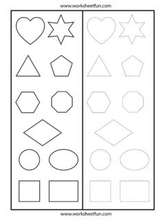 shapes wfun tracing1 - Worksheetfun