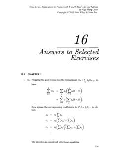 Answers to Selected Exercises - Statistics