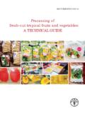 Processing of fresh-cut tropical fruits and …