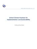 School Climate Practices for Implementation and Sustainability