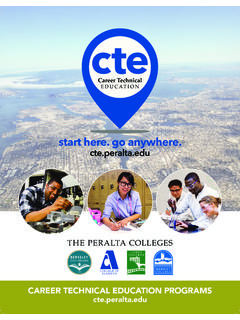 Career TeChniCal eduCaTion Programs cte.peralta