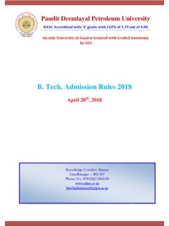 B. Tech. Admission Rules 201 8 - pdpu.ac.in