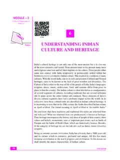 6 UNDERSTANDING INDIAN CULTURE AND HERITAGE