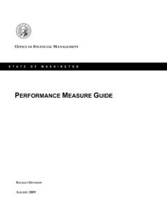 What is a performance measure - Washington State Digital ...