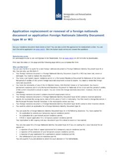 Application replacement or renewal of a foreign nationals ...