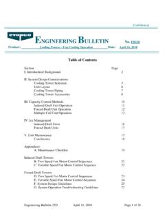 ENGINEERING BULLETIN . EB23D Product: Cooling Towers ...