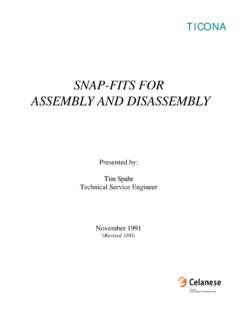 SNAP-FITS FOR ASSEMBLY AND DISASSEMBLY