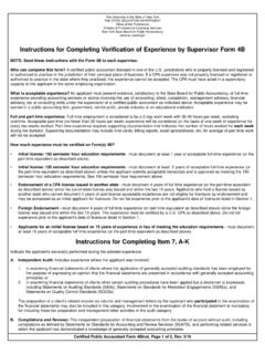 Instructions for Completing Verification of Experience by ...