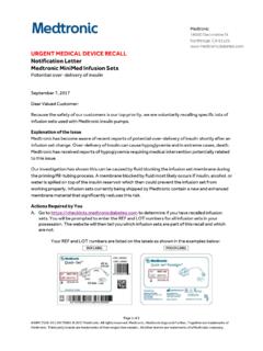 URGENT MEDICAL DEVICE RECALL Notification Letter …