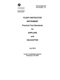 Flight Instructor Instrument Practical Test Standards for ...