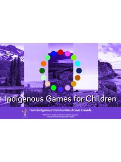 Indigenous Games for Children - intranet.csf.bc.ca