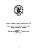Code of Alabama/Alabama Dental Practice Act - citaexam.com