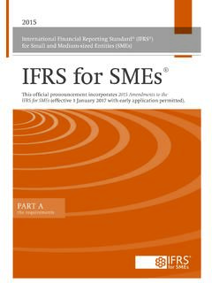for Small and Medium-sized Entities (SMEs) IFRS for SMEs