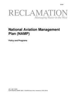 National Aviation Management Plan (NAMP)