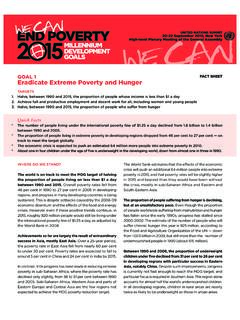 GOAL 1 Eradicate Extreme Poverty and Hunger