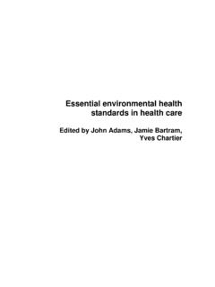 Essential environmental health standards in health …